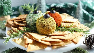 Christmas Ornament Cheese Ball Appetizer. 🎄 The Ultimate Holiday Party Recipe