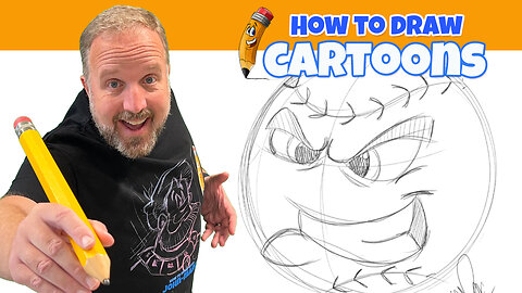 How to Draw a Cartoon Baseball With a Mad Face
