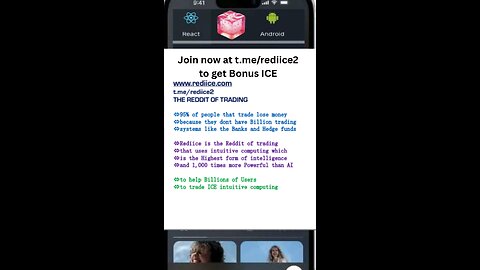 www.rediice.com t.me/rediice2 The Reddit of Trading Join now to get Bonus ICE