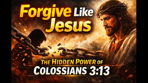 Forgive like Jesus—Colossians 3:13 teaches freedom through obedience. Let go and grow today.
