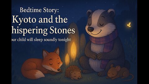 Whispering Stones – A Gentle Bedtime Story for Children | Soothing Sleep Tale with Kyoto the Badger