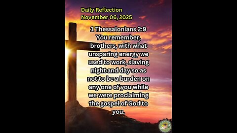 Daily Reflection November 06, 2025 #faith #bible #reflection