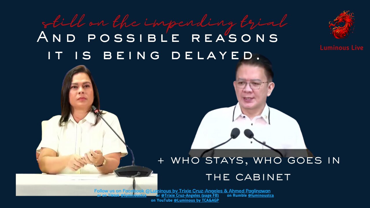 Still on the impending (?) trial + cabinet revamp