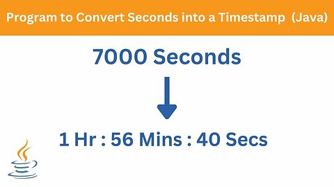 Program to Convert Seconds into a Timestamp (HH:MM:SS) | Java