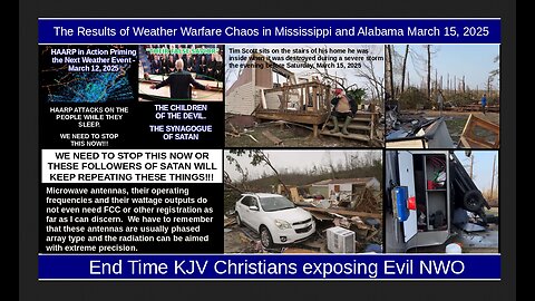 The Results of Weather Warfare Chaos in Mississippi - Tornado Destroying Homes, Cars in Alabama