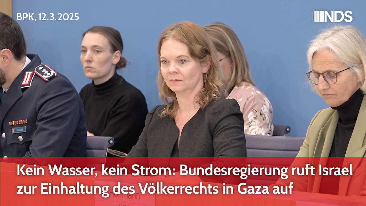 Kein Wasser, kein Strom: Bundesregierung ruft Israel zur Einhaltung des Völkerrechts in Gaza auf BPK