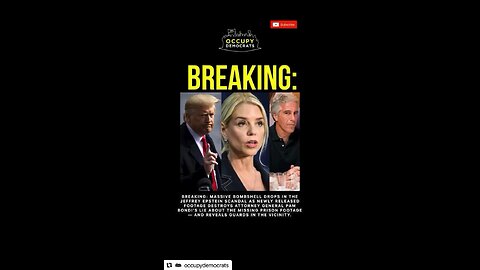 EPSTEIN FILES CONTRADICT TRUMP BONDI. Original content by @occupydemocrats Instagram. 9-3-25