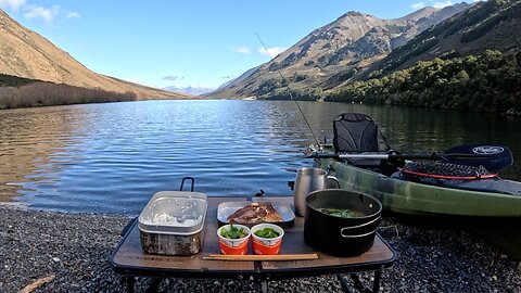 BIG RAINBOW TROUT catch and cook gourmet spring rolls from scratch