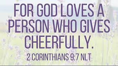 Verse Of The Day : 2 Corinthians 9:7 NLT You Must Each Decide In Your Heart How Much To Give...