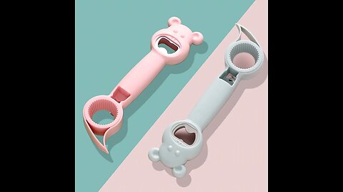 Multifunctional 4-in-1 Non Slip Bottle Opener, for Bottles, Cans, Jars & More