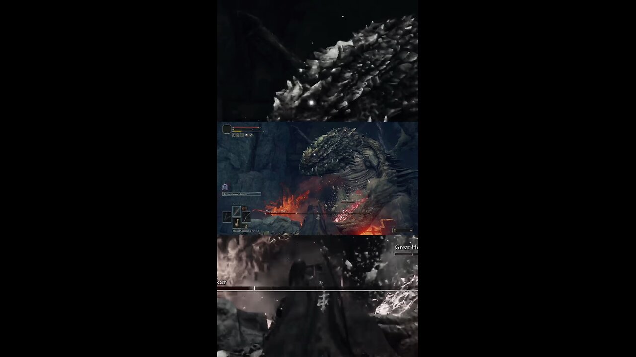 Defeated maga wyrm makar