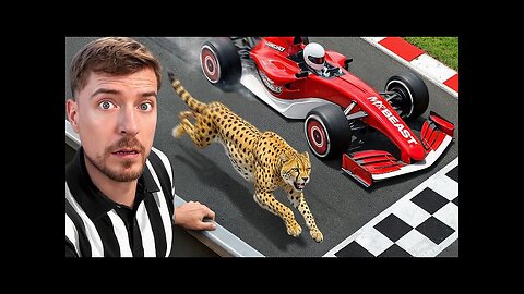 World's Fastest Car Vs Cheetah!