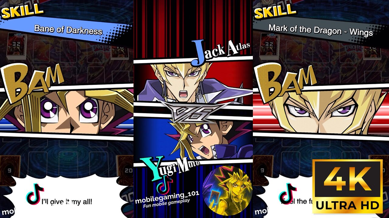 [4K Full Game] Yugi Muto Dark Magician VS Jack Atlas Resonator , 武藤 遊戯 VS ジャック・アトラス , 遊☆戯☆王 デュエルリンクス