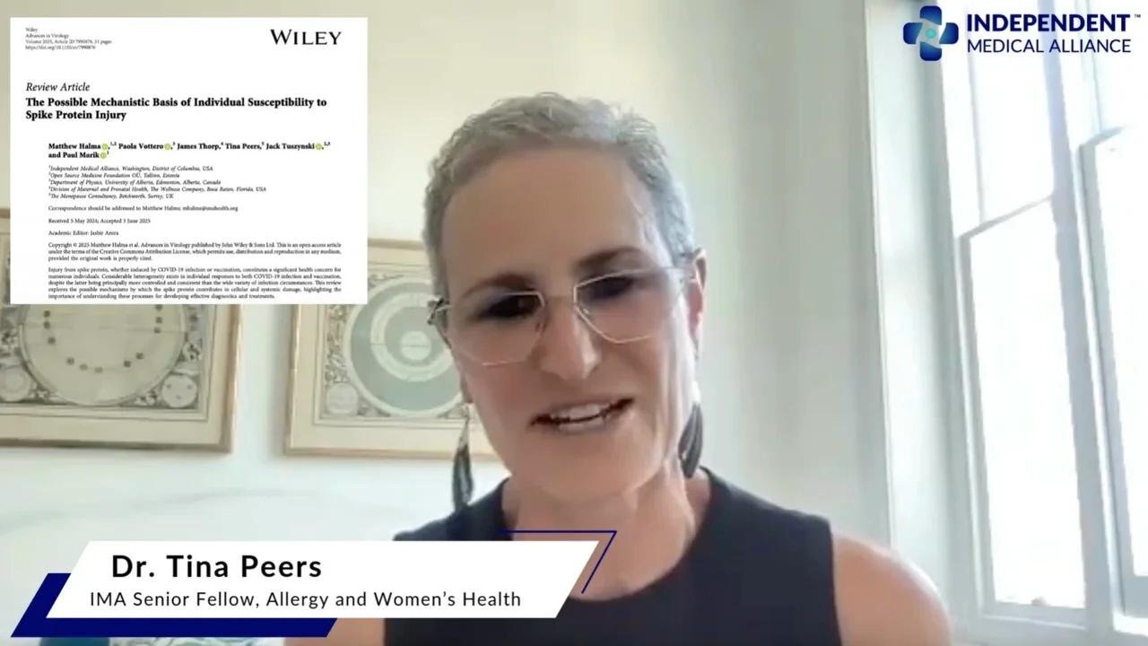 IMA Senior Fellow Dr. Tina Peers Shares Hope For Those Suffering From Spike Protein-Induced Illness