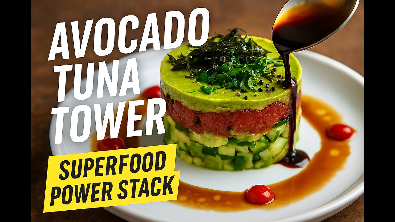 🥑🔥 Avocado Tuna Tower – Superfood Stack with a Kick
