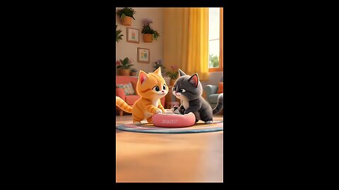 These two cats are fighting over the tiniest bed ever