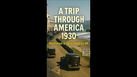Vintage 1930s America Road Trip 🚗✨ Restored Color Footage Like Never Before!
