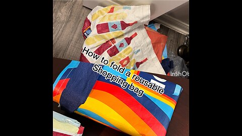 How to Fold a Reusable Shopping Bag!!