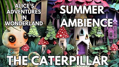 🐛The Caterpillar Ambience | Summer Days & Mystical Forest Sounds | 4K Alice in Wonderland ASMR