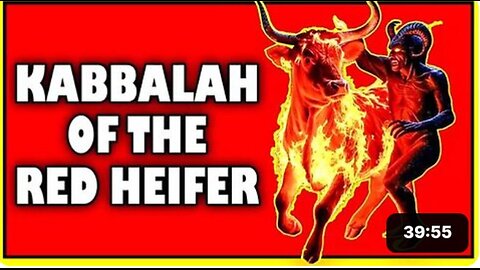 The goyim do not know that they collectively represent the red heifer to be sacrificed