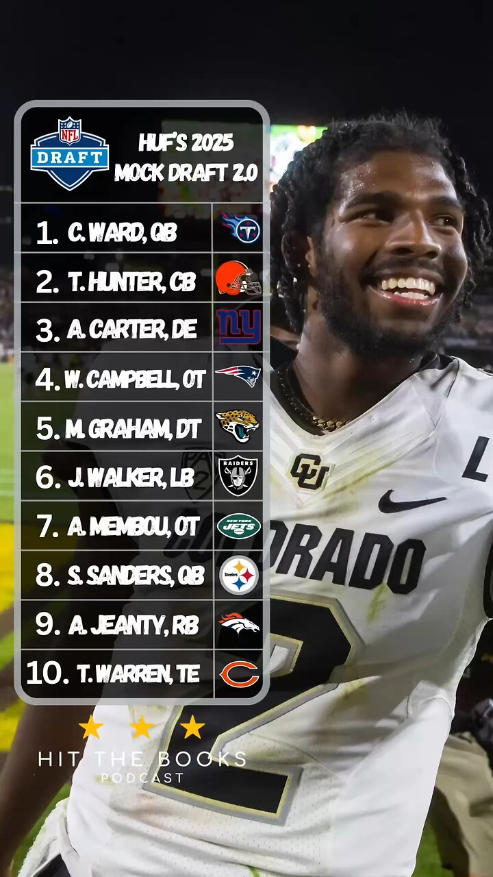 Huf’s final mock draft before the 2025 NFL Draft! Two teams trading into the Top 10👀