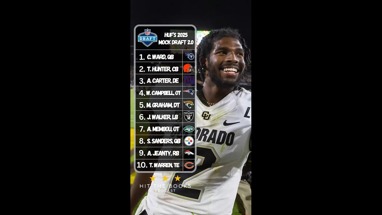 Huf’s final mock draft before the 2025 NFL Draft! Two teams trading into the Top 10👀