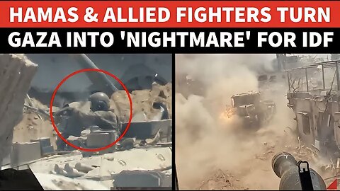 Hamas 'HUNTS DOWN' Israeli Soldier Moment He Steps Out Of Merkava Tank