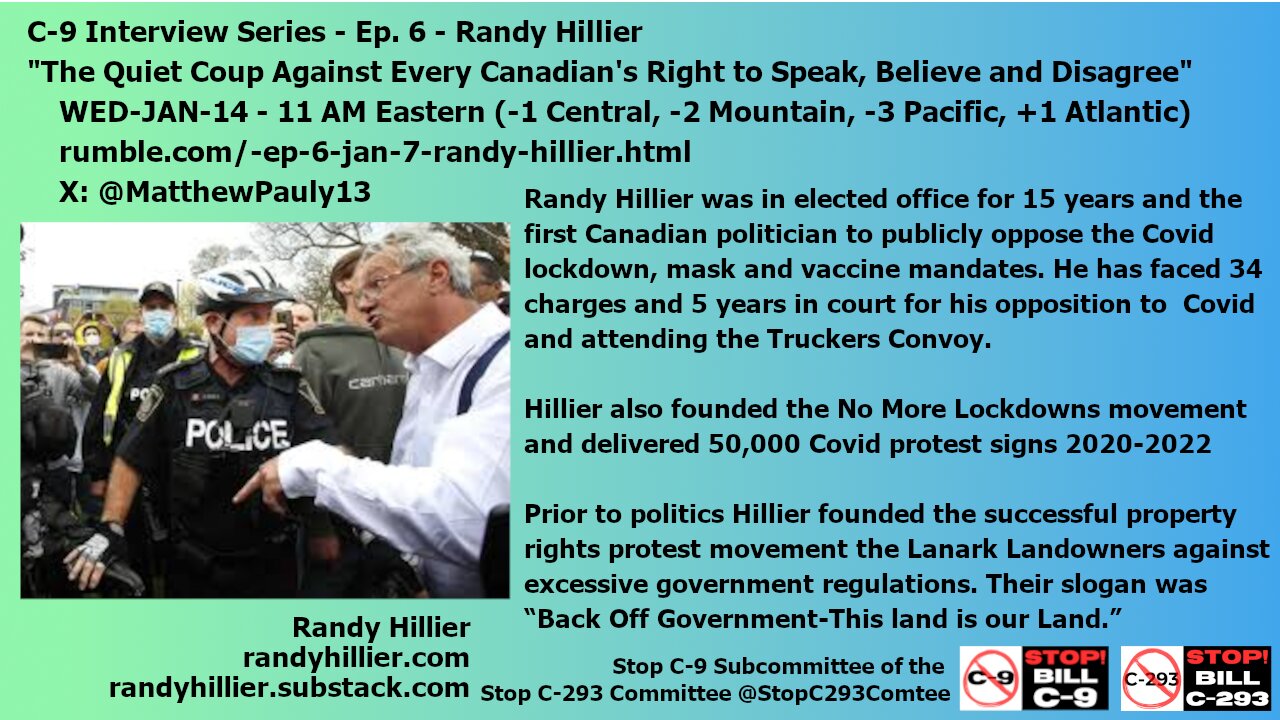 Jan 14 Ep 6 Randy Hillier