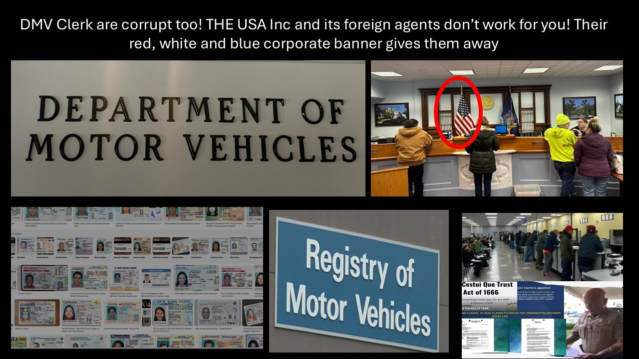 THE USA INC DMVJ's CLERK IS CORRUPT TOO. SEE HOW THEY ARE PLAYING ON YOUR IGNORANCE TO SPT THE NWO