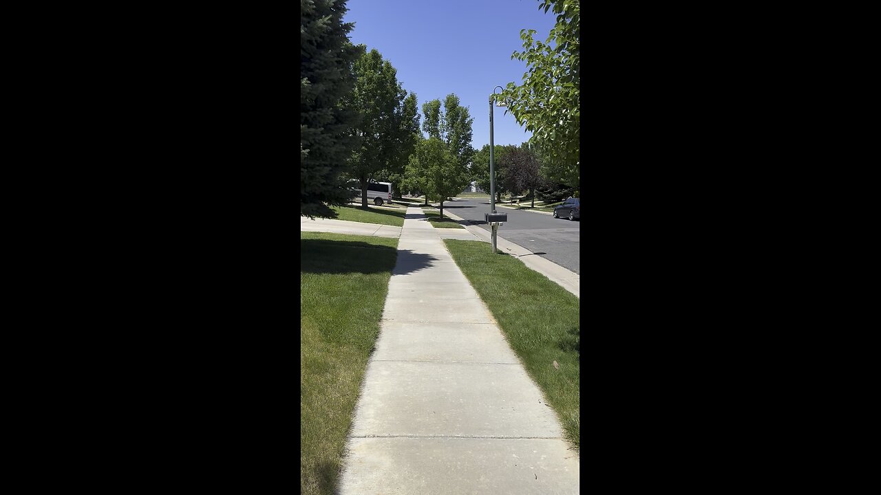 Going for a short walk in the neighborhood