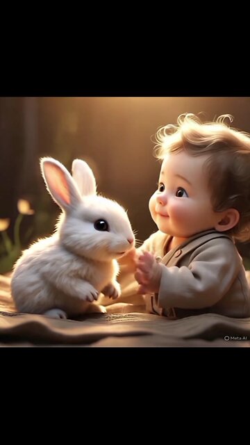 Rabbit saves baby floating in water #RabbitRescue #CuteAnimals #AnimalRescue