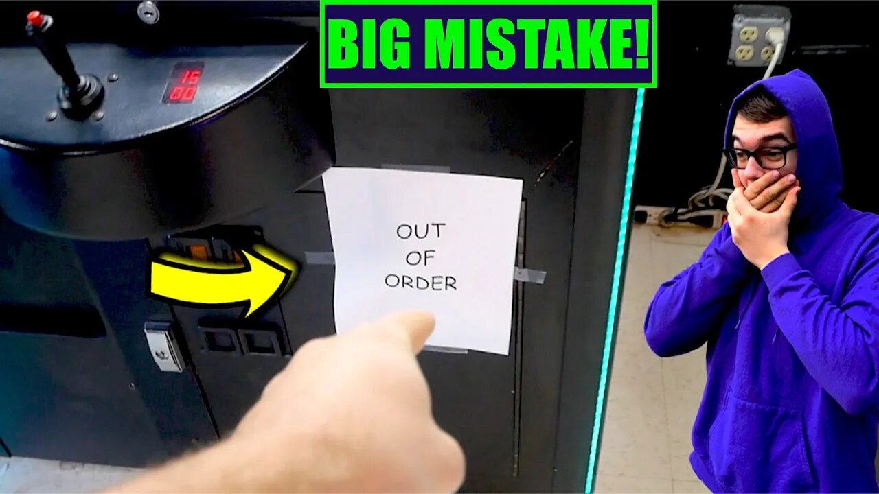 BIG MISTAKE AT THE CLAW MACHINE!