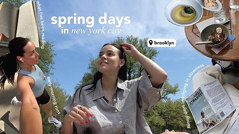 spring in nyc | slowing down, laying in the grass & reading
