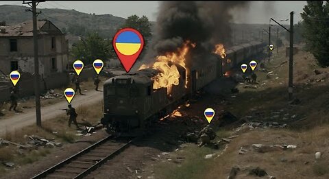 Russians Ambush Ukrainian Train Loaded with Ammunition at Extremely Close Range!