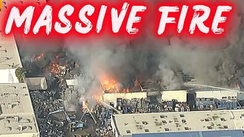🔥 MASSIVE Commercial Fire Erupts in South El Monte — Propane Tanks & Metal Yard Burning LIVE