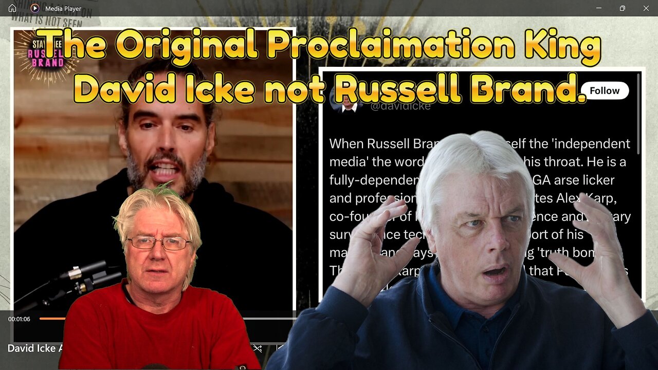 The Original Conspiratorial Proclamation King, David Icke not Russell Brand.