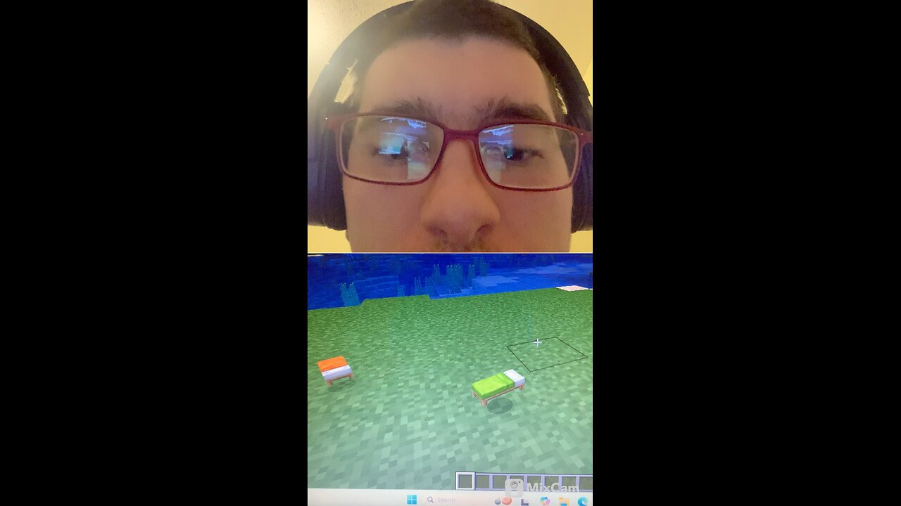 Playing Minecraft