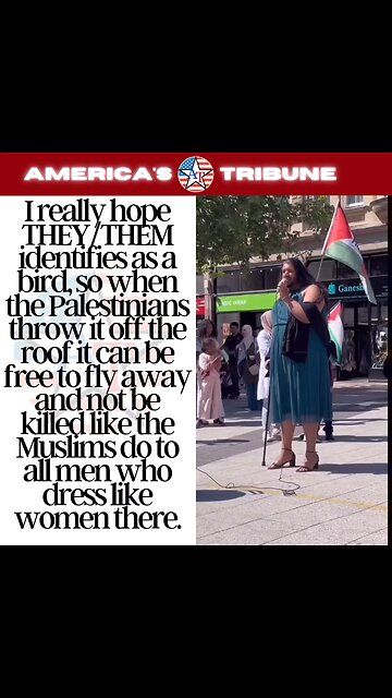 Man dressed as a woman supports people who would kill him for wearing a dress