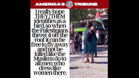Man dressed as a woman supports people who would kill him for wearing a dress