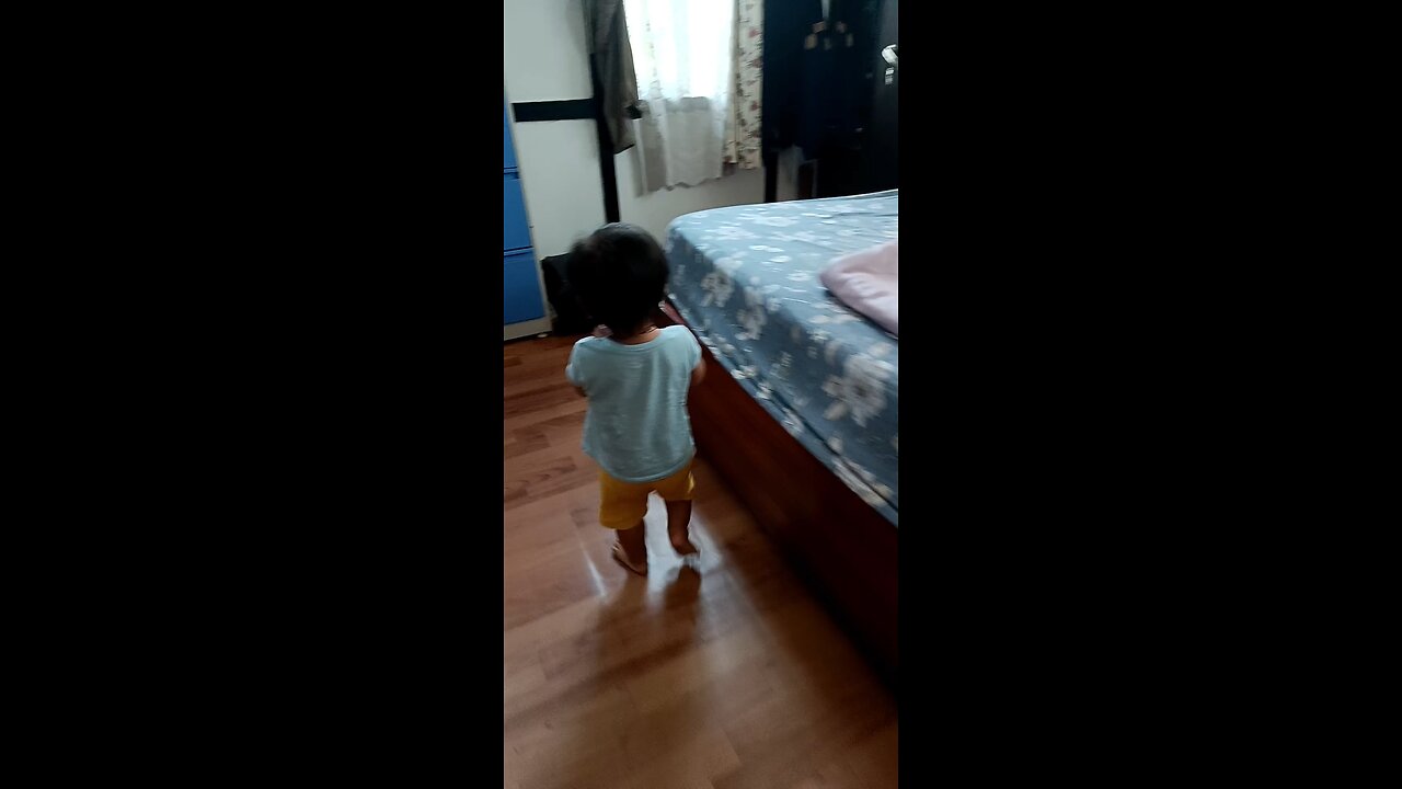 Marvin's ditching his own bottle and grabbing his sister’s one, just being stubborn about it.