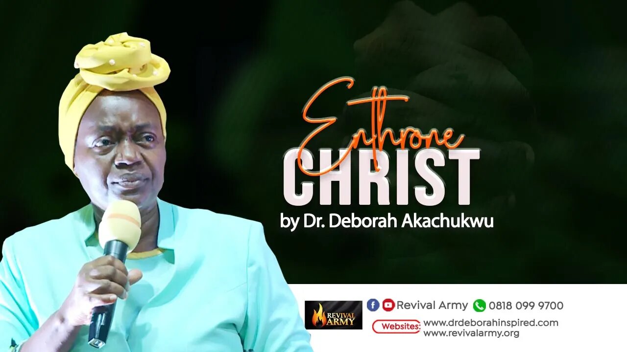 ENTHRONE CHRIST IN YOUR LIFE