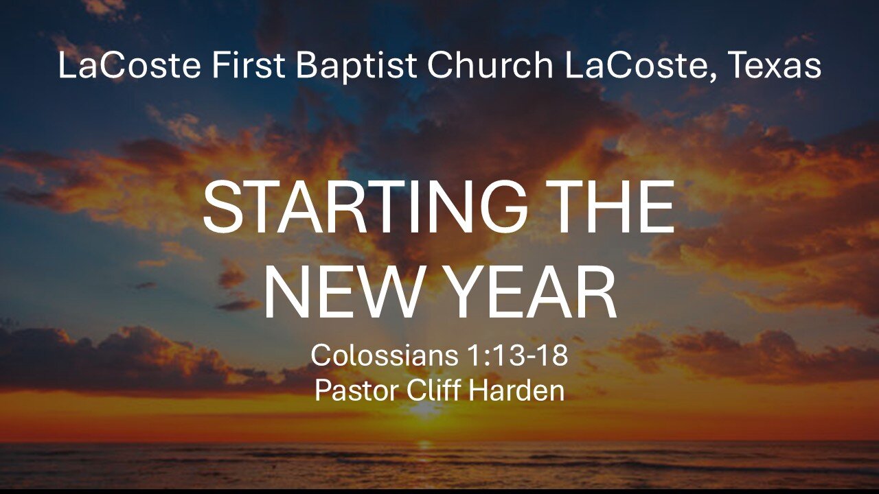 “Starting The New Year” by Pastor Cliff Harden