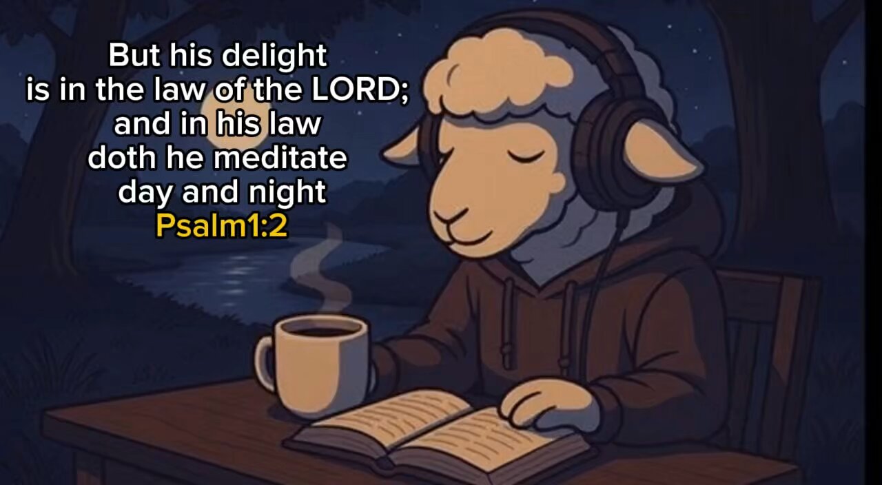 Psalm 1:2 — “Meditation Day and Night” (Night Version) | LofiPsalm | Gentle Scripture Meditation