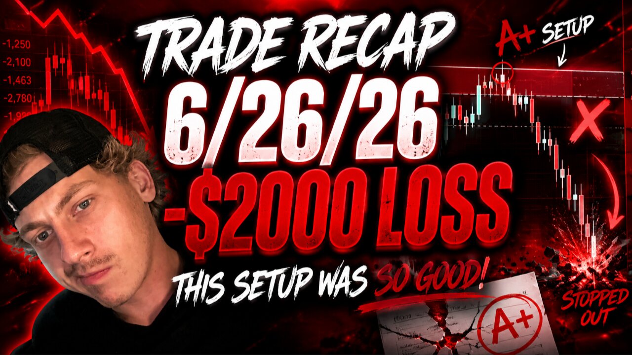 NASDAQ WAS HUNTING TODAY AND I WAS A TARGET! CRAZY VOLUME AGAIN! Trade recap 6/26/26 (-$2000 Loss)