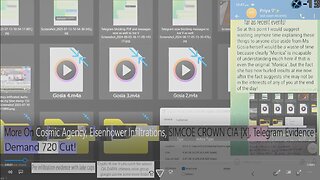 More On Cosmic Agency/Eisenhower Infiltration, SIMCOE CROWN [X]/CIA/rumble/telegram Evidence Demand!