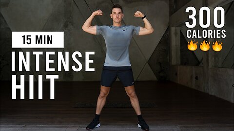 15 Min Intense Hot Workout For Fat Burn & Cardio (No Equipment, No Repeats)