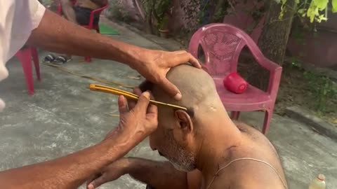 ASMR_Traditional_Head_Shave_at_Home___First_Time_My_Father_on_the_Channel_🏠