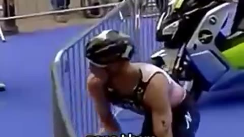 Shocking: Triathlete Crashes After Overtaking Support Bike