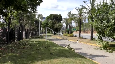 Charred vehicles at Venezuela's Caracas airbase after U.S. strikes