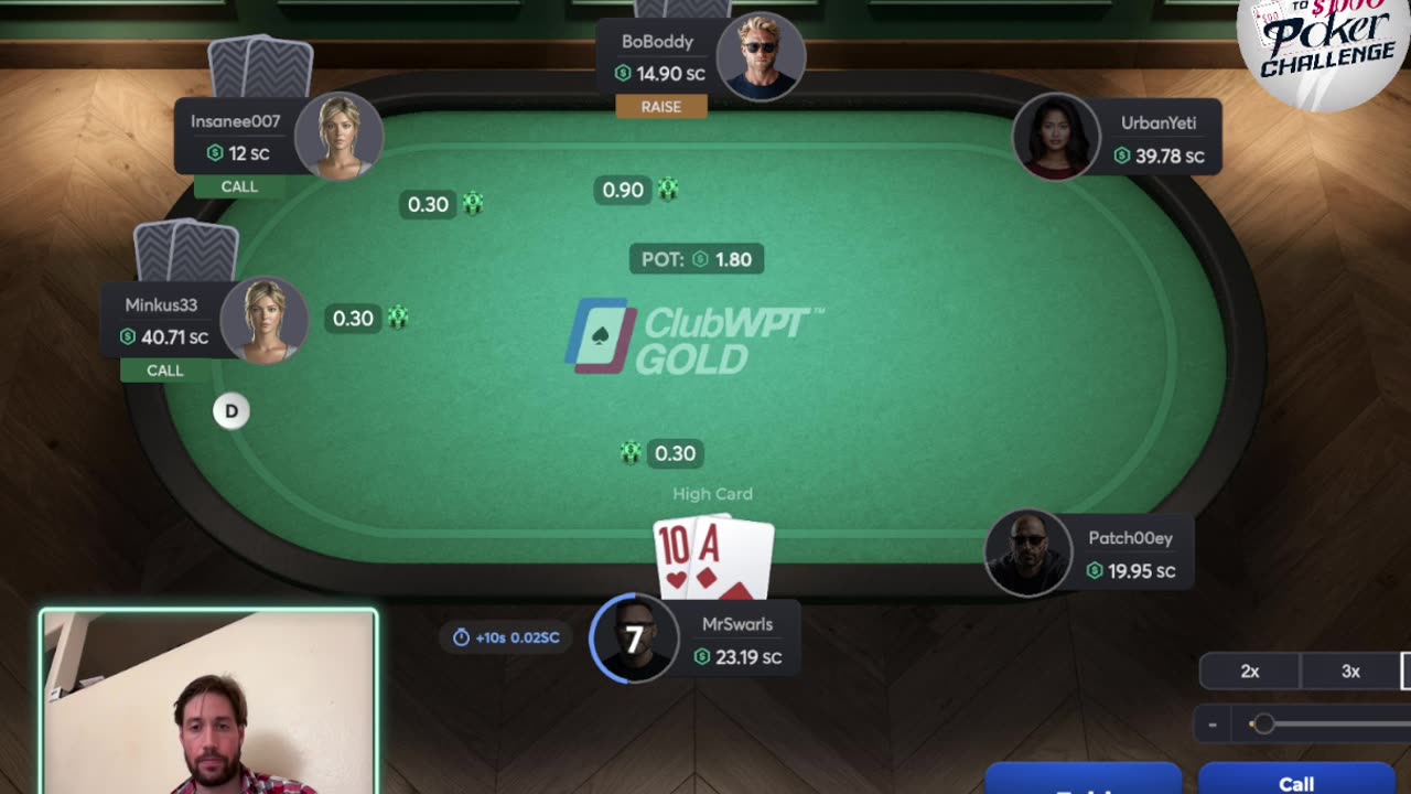 Bluff Shoving Turn for the Fold! | $20 to $1,000 Poker Bankroll Challenge | WATCH THE LIVE STREAM